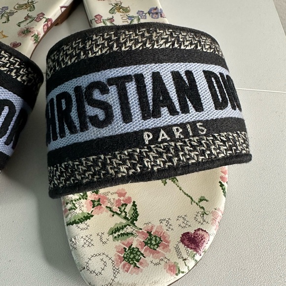Christian Dior Dway Floral Butterfly Slide Mule SZ EUR 37 US 7 - Picture 8 of 9